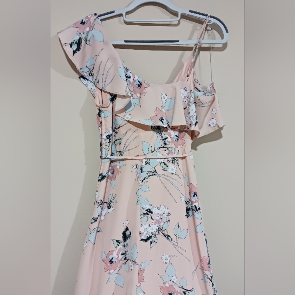 SOLD Flutter Shoulder Hi-Lo Maxi Dress - Picture 7 of 12
